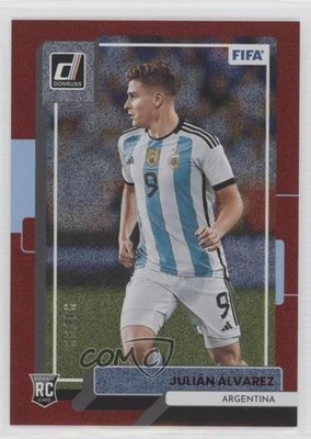 2022-23 Panini Donruss Red 94/99 Julian Alvarez #8 Rookie RC 0kr0