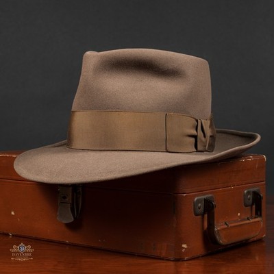 Vintage 1950s Champ Custom Quality Felt Fedora Hat Cavanagh Edge Harmony Tan 7