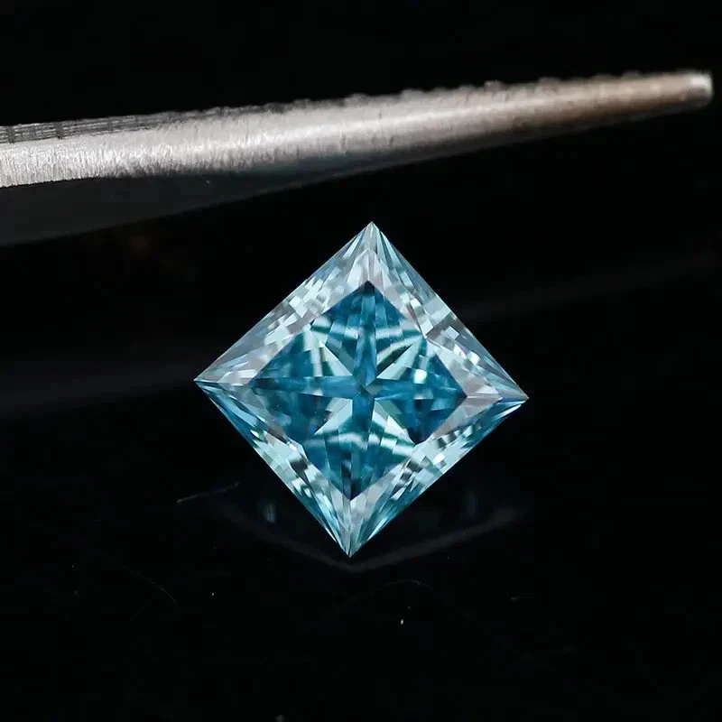 2 Ct Natural Blue color Diamond Loose Princess Cut VVS1-D Grade Diamond +1 Gift - Image 3 of 4
