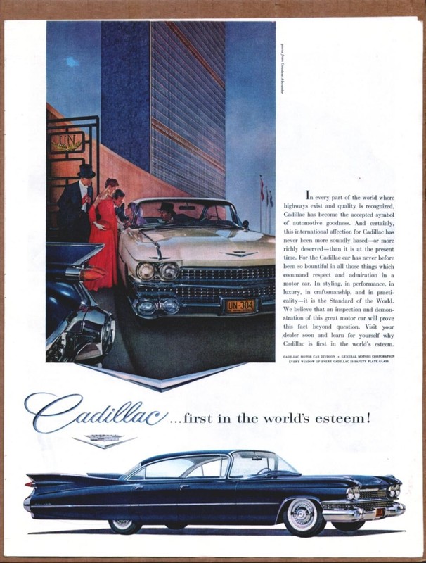 1959 CADILLAC Original Vintage Auto Promo Ad