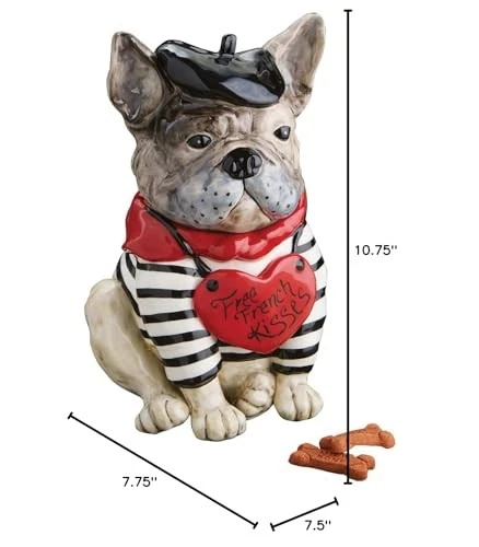Blue Sky Clayworks Bull Dog Treat Jar - Thumbnail 3