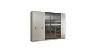 Beiger Schlafzimmer Kleiderschrank Holzschrank Designer Holz MöBel Neu