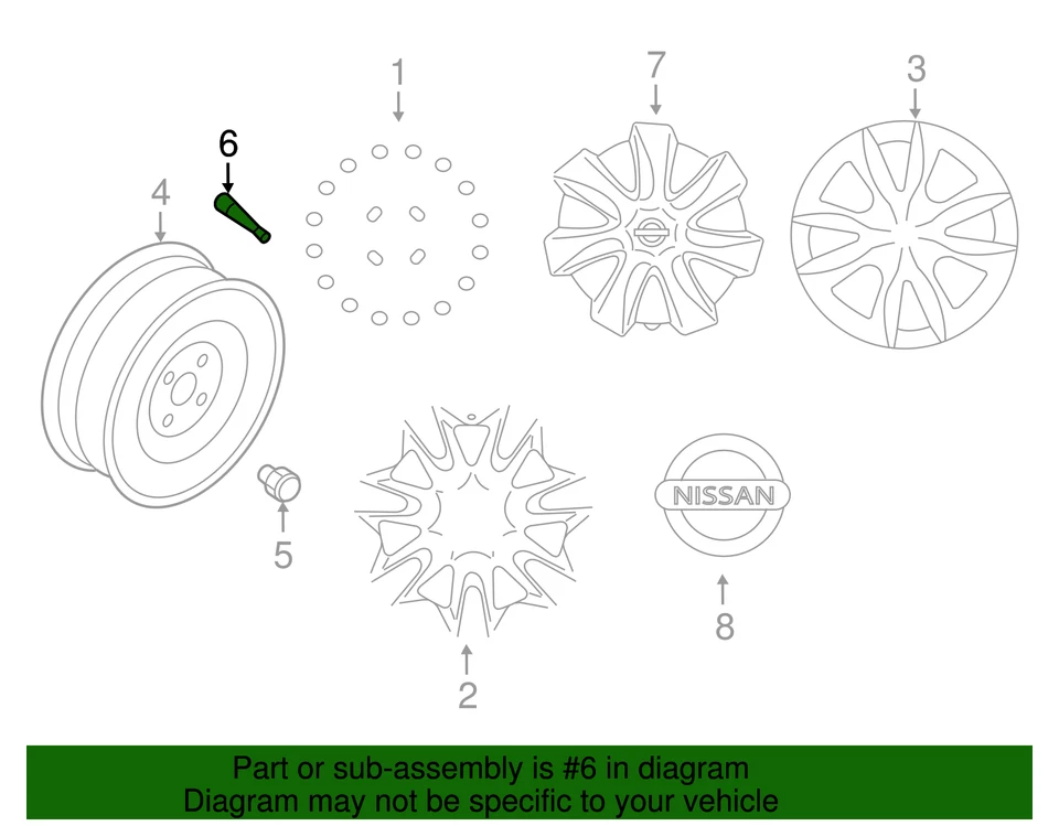 Genuine Nissan Valve Stem 40311-S3500 - Image 3 of 3