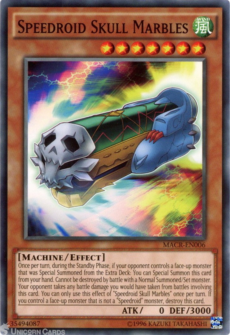 MACR-EN006 Speedroid Skull Marbles Common UNL Edition Mint Yu-Gi-Oh! Card