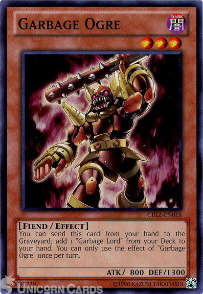 CBLZ-EN018 Garbage Ogre Common UNL Edition Mint Yu-Gi-Oh! Card