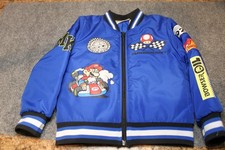 Nintendo 2023 Super Mario Kart Boys Quilted Warm Bomber Jacket Size 4S CLEAN