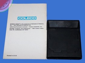 TESTED Coleco COLECOVISION Cartridge DONKEY KONG Game with Manual 1982 Nintendo