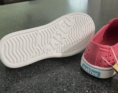 NATIVE Miller Slip On Sneaker- Size 4 Kids.  Pink With White Bottom, New W/tags