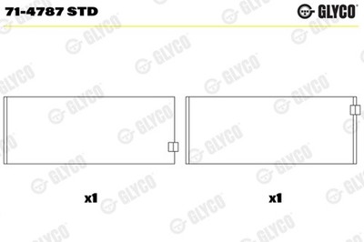 GLYCO Pleuellager 71-4787 STD für 105 85 CF VDL IRIZAR XF BOVA DAF TATRA PHOENIX