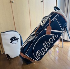 Malbon Golf Caddy Bag Navy 5-flame 3.9kg GMN077NV