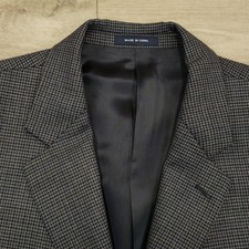 RALPH Ralph Lauren Sport Coat Men's Size 48R Houndstooth Three Button Blue Gray