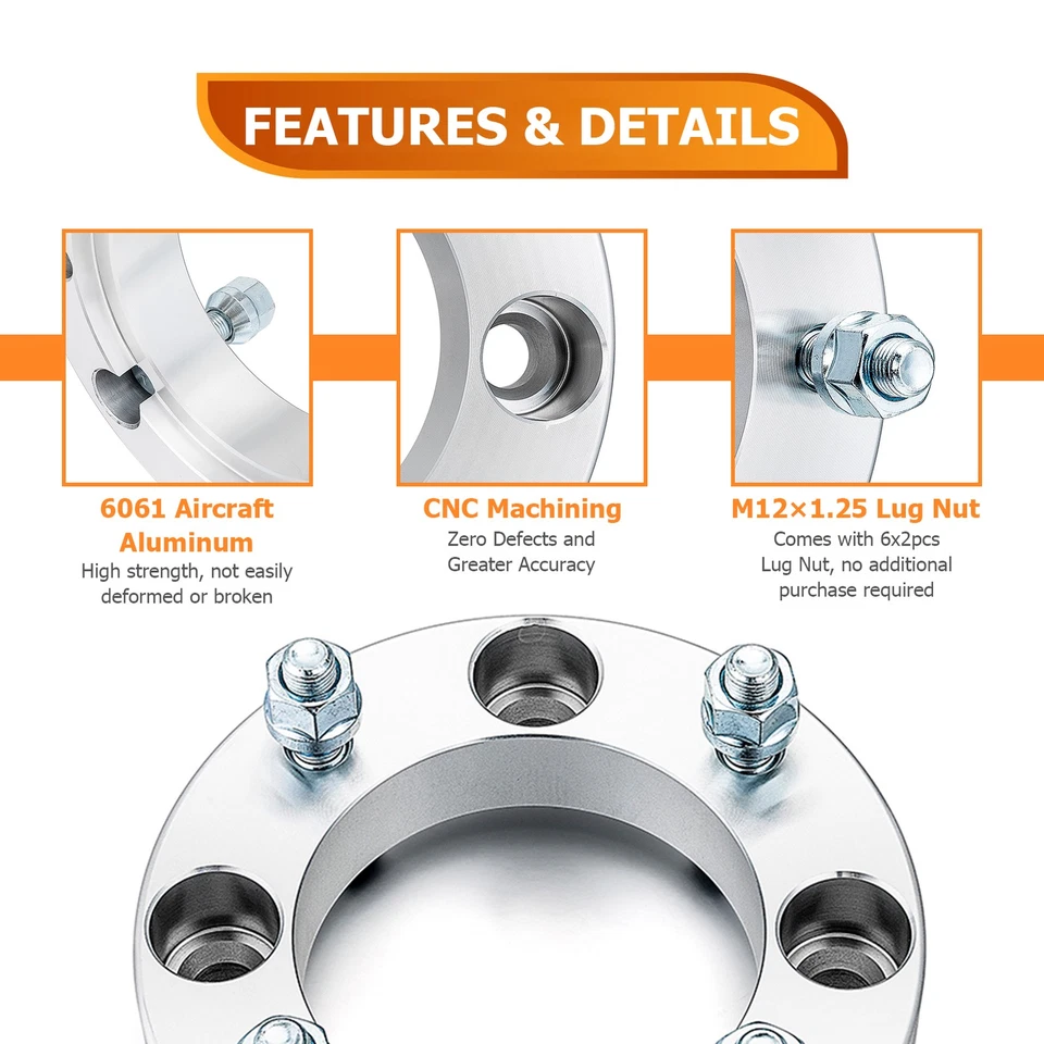 2.0 Inch 4pcs 4x137mm Wheel Spacers For Kawasaki MULE 3000 3010 Trans 2001-2008 - Image 3 of 4