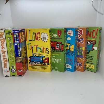 I Love Toy Trains Lot of 8 VHS , Oh No! Big Trains, Little Trains