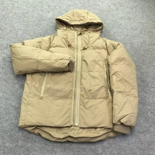 The Arrivals Jacket Mens XS Tan Hooded Down Puffer Full Zip Warm Winter Coat