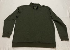Under Armour Men's 1/4 Zip Mock Neck Pullover Sweatshirt Green XL