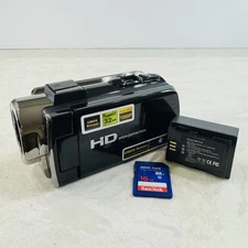 HD Digital Video Camera Camcorder HDV-604S, 16X Zoom, Battery & Card, Great Cond