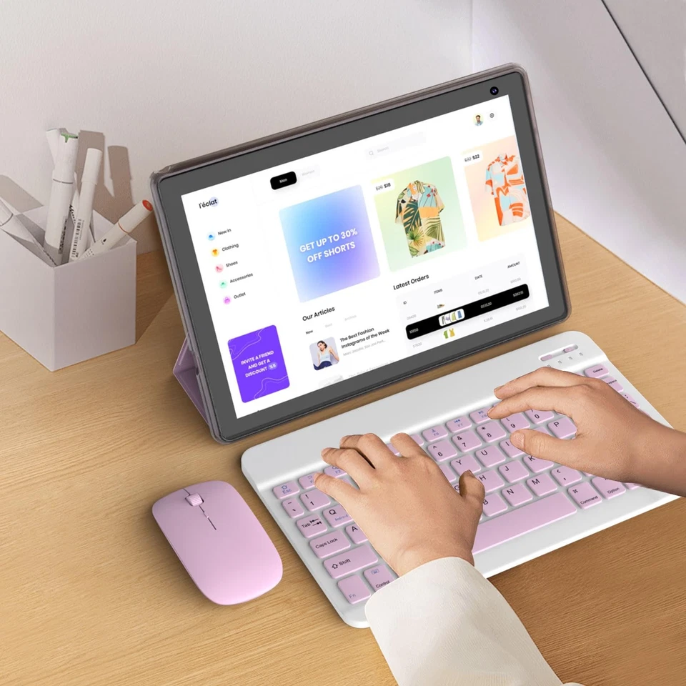 Android 15 Tablet 10 inch, 2 in 1 Tablet with Keyboard. 8GB RAM+32GB ROM Supp... - Image 4 of 4