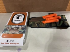 Jero Hunter Knife Set With Camo Scabbard - Orange Handles With High-Carbon ...