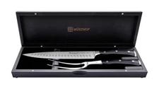 Wusthof Classic Ikon - 2pc Carving Set in a Black Chest - Fully forged German st