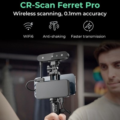  3D CR-Scan Ferret Pro Doppelmodus 30fps Anti-Shake 3D-Scanner