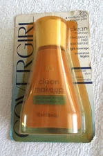 Vintage 1990s COVERGIRL Clean Liquid Foundation Makeup MEDIUM LIGHT 235 NOS
