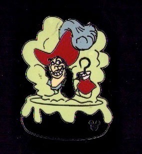 Disney Disneyland Peter Pan Captain Hook cooking in pot Pin