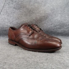 Allen Edmonds Shoes Mens 9 Oxford Cap Toe Brogue Wingtip Classic Hinsdale Brown