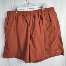 Columbia PFG Swim Trunks Board Omni-Shade Fishing Rust 8 In Mens XXL Lake Pool