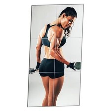 Mirrors Tiles PCS 17.9" L x 12" W Gym Mirrors Wall Mounted Mirror 18"L x 12"W 6