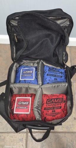 Game Changer Cornhole Bags 2 Sets Red And Blue With Gladiator Backpack