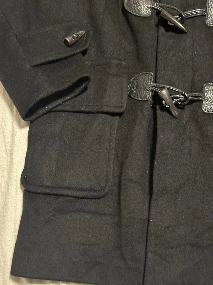 Burberry Brit Abrigo de Lona Lana Toggle Chaqueta con Capucha Negro Mujer’s Talla S EE. UU. 2 Foto 4 de 4