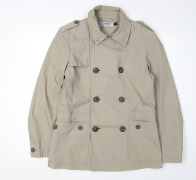 Topman Herren Beige Trenchcoat Jacke - Größe S