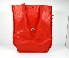 Lululemon Red White 14"x17" Reusable Gift Shopping Tote Bag
