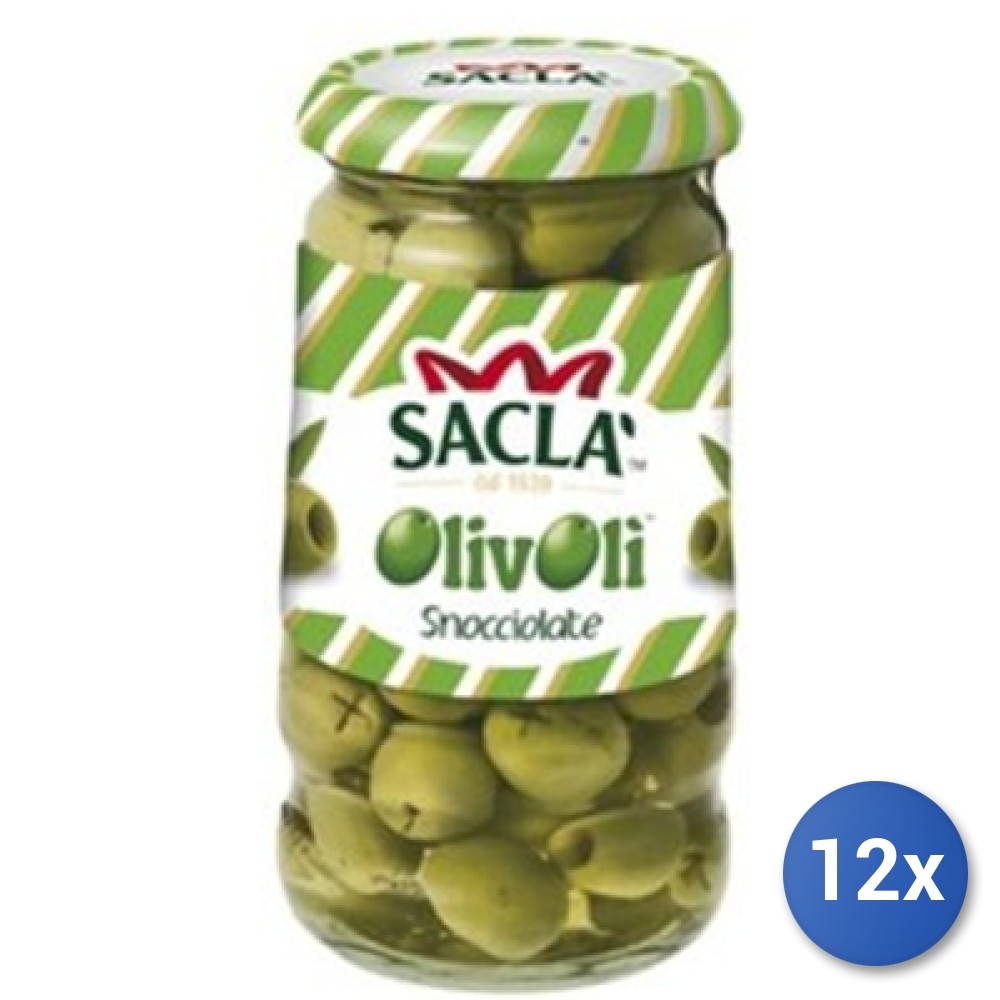12X Multipack Sacla Pitted Olives 290G