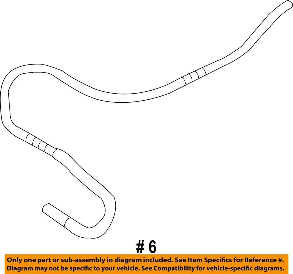 2009 林肯 MKS 3.7L-V6 排放蒸汽软管 8A5Z9S321A 福特 NOS 原始设备制造商工厂 — 第 4/4 张图片