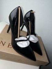Brand New Next Black Patent High Heel Court Shoes – Size UK 6