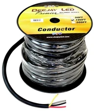 Deejay LED TBH104C100 100-foot 4-conductor 10 Gauge Stranded Cable W/single