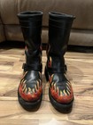 Harley Davisdon tall black with flames boots GUC Size 10?