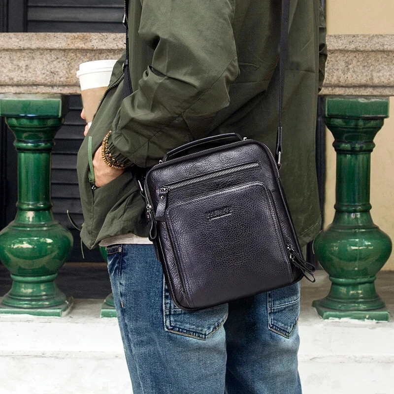 Mens leather sales ipad messenger bag