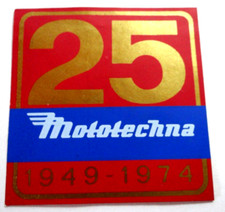 Werbe-Aufkleber 25 Jahre Mototechna 1949 - 1974 CSSR Tschechoslowakei Oldtimer