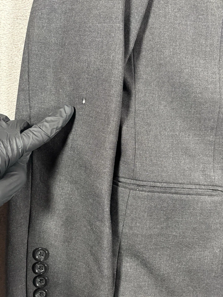 J Crew Suit 2 Piece Jacket 40R Black Aldridge Loro Piana 120’s Wool 36x30 Pants - Image 2 of 4
