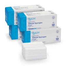 800 3x3 Non Woven Sponges 4-Ply, Non-Sterile Cotton Dental Gauze Pads (4 Packs)