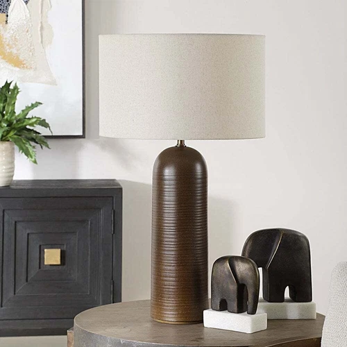 MAISIE MODERN TO RUSTIC TABLE LAMP CRAFTED FROM TEXTURED CERAMIC FINISH 30521 - Picture 2 of 7