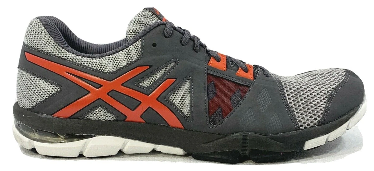Asics Training S603Y Mens US Size 11.5 Gray Red Mesh Running Sport