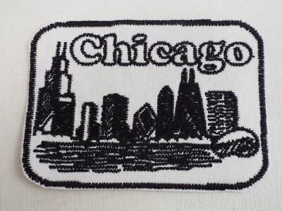 Chicago Skyline Embroidery Iron-on Patch