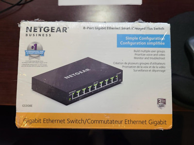 NETGEAR GS308E 8-Port Gigabit Ethernet Plus Switch