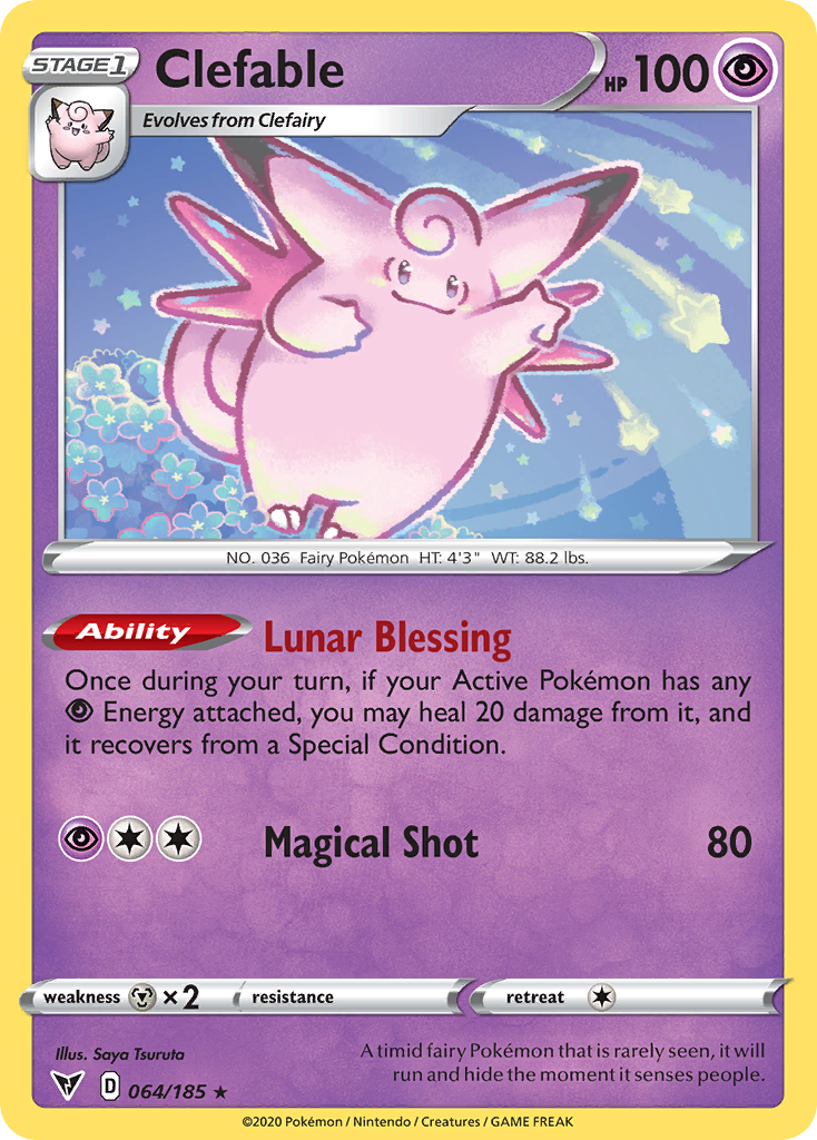 Clefable 64/185 Rare | Vivid Voltage | Pokemon Card | eBay