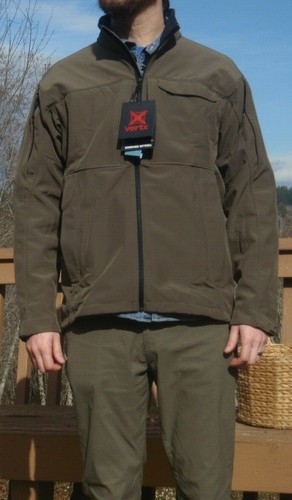 Vertx Downrange Soft Shell Tactical Jacket, Burnt Ash (Gray), Large, Brand New - Picture 2 of 6