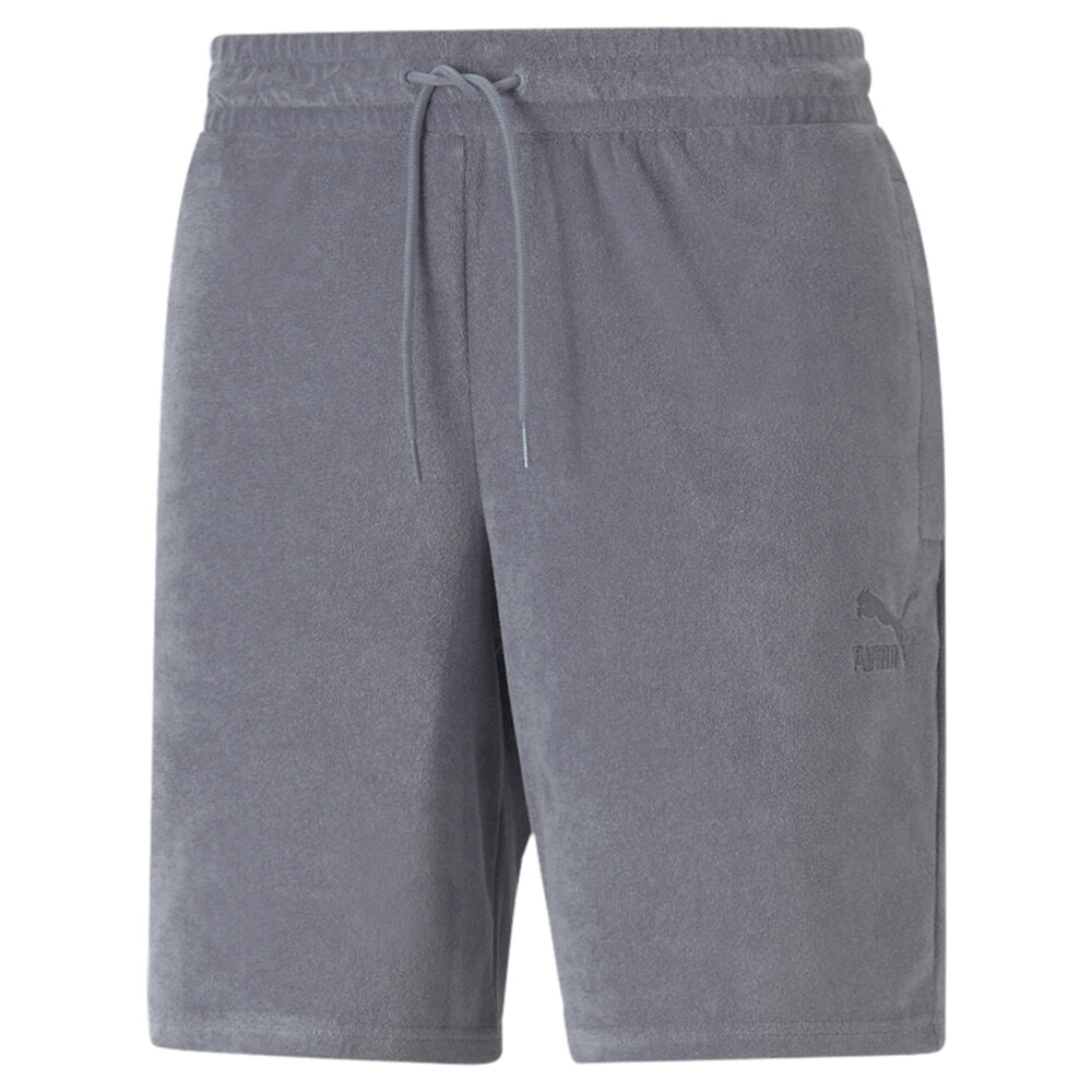 Классические обтягивающие шорты Puma Classics длиной 8 дюймов, мужские серые повседневные спортивные штаны 53358169