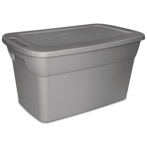 Set of 6 -30 Gallon Plastic Tote Containers Storage Moving ...